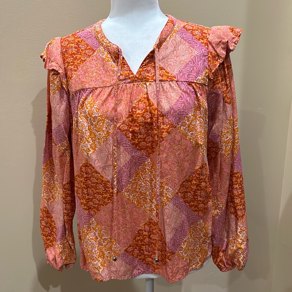 Cute multi-patterned blouse
